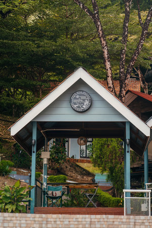 Perak, Malaysia - Oct 19,  2022 Gazebo of the Kuak Hill Resort in Lenggong.のeditorial素材