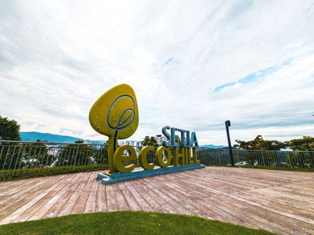 Semenyih, Malaysia - December 17, 2022 Setia Ecohill Park logo. It's a mixed township development located in Semenyih, Selangor.の写真素材