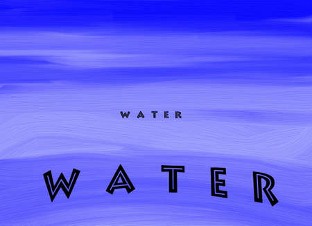 Blue Water name,  oil-painting background