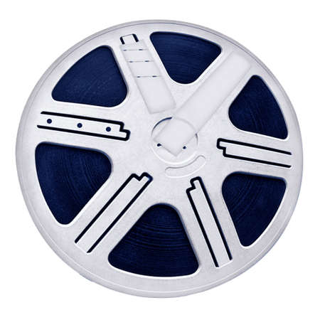 Round Reel Film, object texture, white isolated