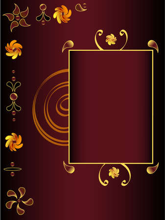 Floral ornamental motive, frame for your textのイラスト素材