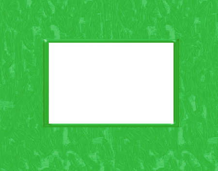 Green background and white frame for textの写真素材