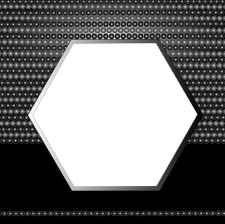 Geometrical background, hexagon frame for your textのイラスト素材