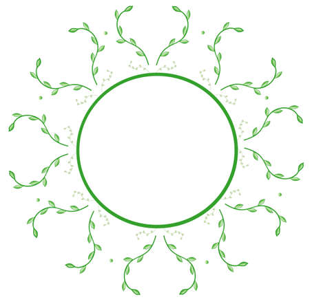 Circular frame of nature, place for text のイラスト素材
