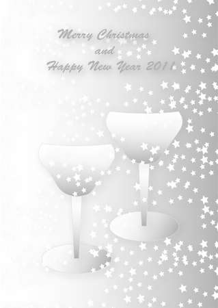 Merry Christmas and Happy New Year 2011のイラスト素材