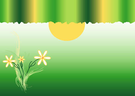 Background with flowers, place for your text, vectorのイラスト素材
