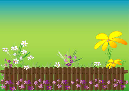 Spring garden themeのイラスト素材