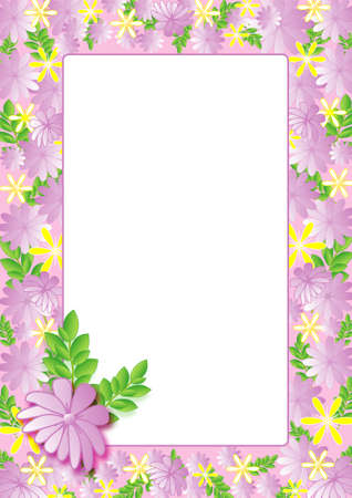 Decorative card with frame, sample for textのイラスト素材