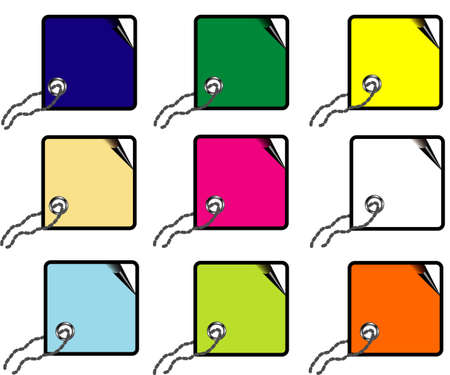 Set stickers with cord, vectorのイラスト素材