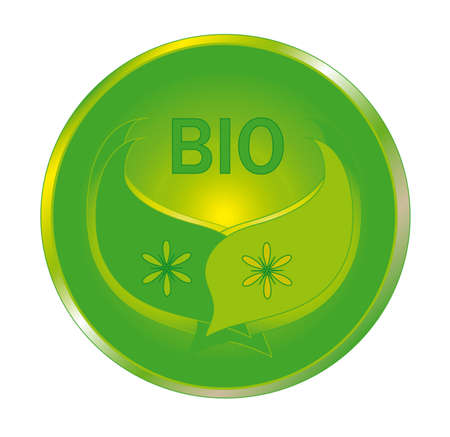 Bio buton, object vhite isolated, format vector,のイラスト素材