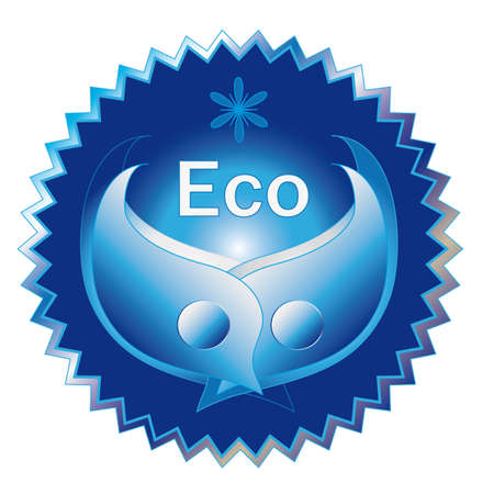 Decorative label for ecological theme, vector formatのイラスト素材
