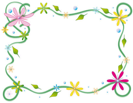 Floral background, place for text, format epsのイラスト素材
