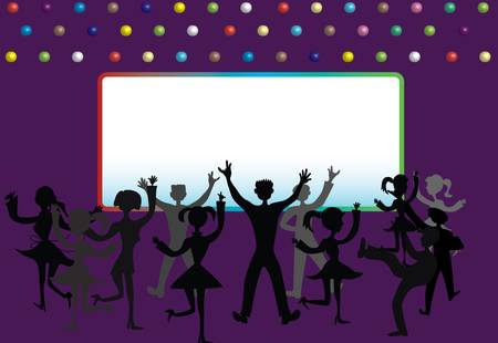 Audience, Disco billboard, conceptual, vectorのイラスト素材