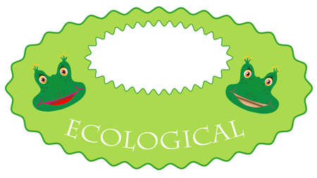 Eco-label is a frogのイラスト素材