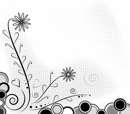 Floral background with saple for text, vector and jpg format.のイラスト素材