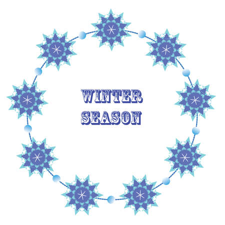 Winter motive, object white isolated for place your text. vector.のイラスト素材