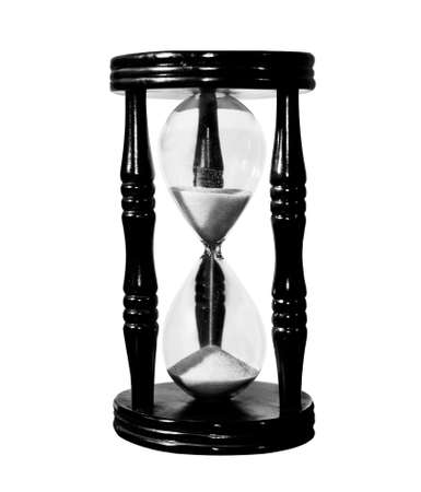 The object of the hourglass in the white isolated.