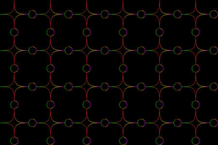 Geometric seamless background with rainbow pattern, vector.のイラスト素材