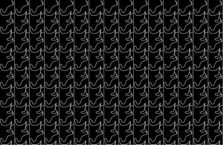 Illustration of patterned seamless monochrome background.の写真素材