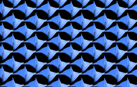 Seamless background illustrations with an abstract pattern. Patterned black backdrop with blue pattern. Format vertical and horizontal.の写真素材