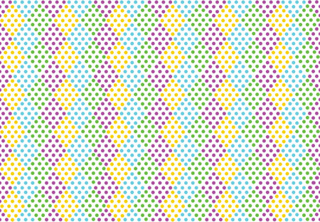 Seamless pattern of colored dots. Colorful repeated pattern. Vector.のイラスト素材