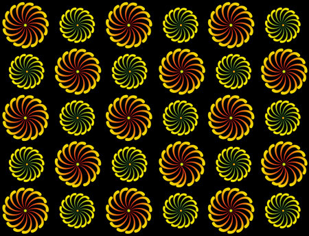 Seamless abstract background with colorful pattern. Vector illustration with a pattern of a spiral...