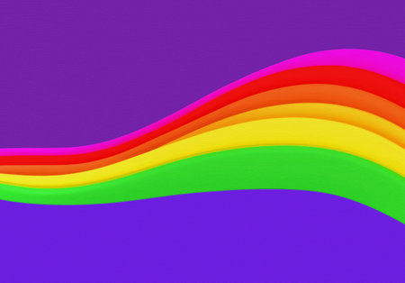 Abstract illustration rainbow background. Colorful rainbow gradient. Banner with stripes in the...