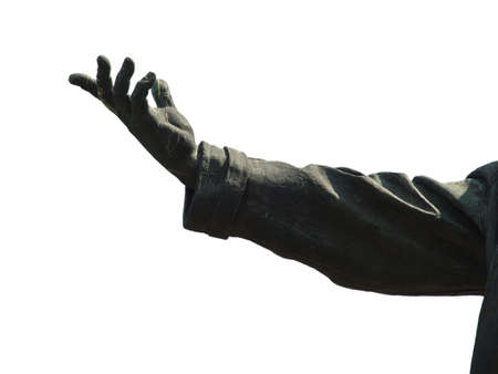 Hand of the sculptured figureの写真素材