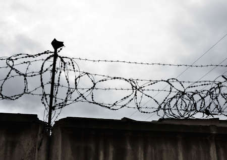 Barbed wireの写真素材