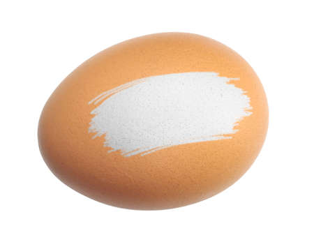 White spot on a brown egg for text