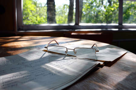 Reading in the countryの写真素材