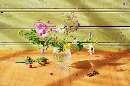 Still life with the wildflowersの写真素材