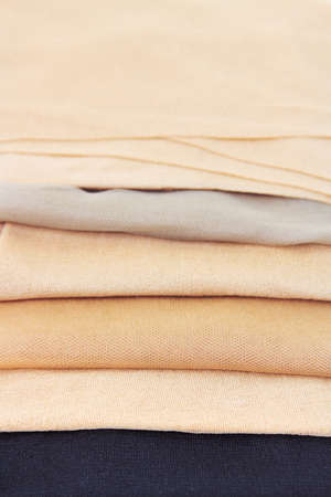 Pile of various woman stockings, closeupの写真素材