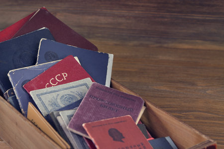 Personal special documents of Soviet man in USSRの写真素材