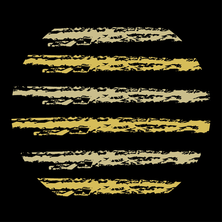 Creative greeting card with decorative brushes on a black background. For ornaments, cards, business cardsのイラスト素材