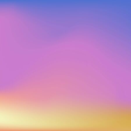Blurred gradient background, sunrise, sunset, blue-purple and yellow-orange colors. Excellent as a background for the production of any printed product, web pages, advertising, or other design.のイラスト素材