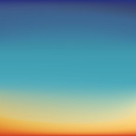 Blurred background imitating such beautiful natural phenomena as sunrise and sunset, violet-blue and yellow-orange gamma, vector. Great as a background for a poster, web pages, advertising, or other.のイラスト素材