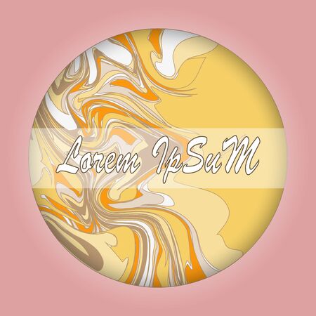 Abstract round background of yellow brown stains. Excellent as a background for the production of any printed product, advertising, or other design.のイラスト素材