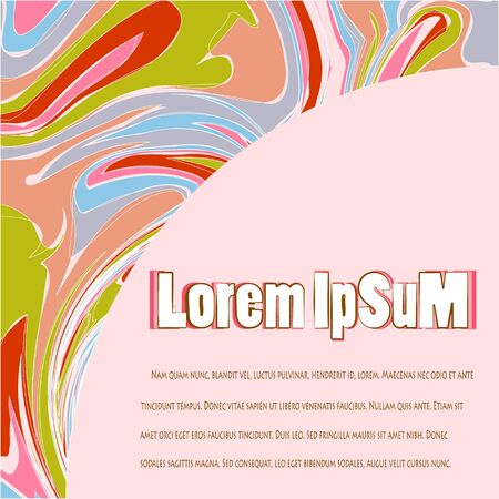 Abstract rounded background of multicolored stains. Excellent as a background for the production of any printed product, advertising, or other design.のイラスト素材