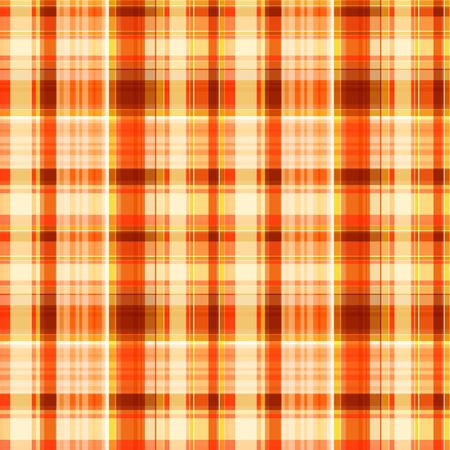 Checkered seamless pattern, bright red-orange with yellow plaid. Great for decorating fabrics, textiles, gift wrapping design, any printed materials, web pages, advertising, or other design.のイラスト素材