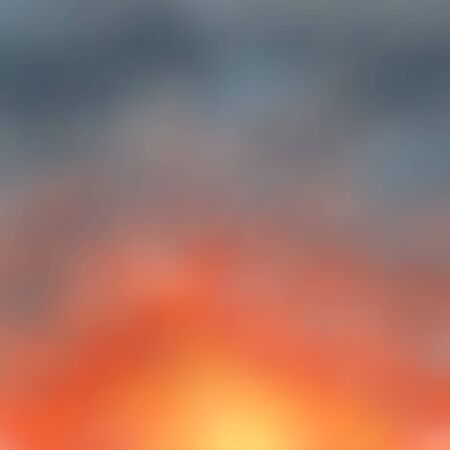 Bright red-orange sunset, twilight color Marengo, blurred background. Great as a background for a poster, web pages, gift wrapping design, any printed materials, advertising, or other design.のイラスト素材