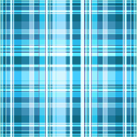 Plaid pattern in blue and white. Seamless monochrome checkered print, geometric abstract background. Great for decorating fabrics, textiles, gift wrapping, printed matter, interiors, advertising.のイラスト素材