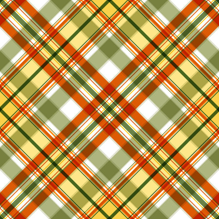 Checkered seamless texture, stripes of yellow, olive and ocher colors. Seamless plain pattern, vector. Great for decorating fabrics, textiles, gift wrapping, printed matter, interiors, advertising.のイラスト素材