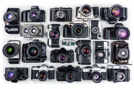 Set of Vintage Film Cameras  の写真素材