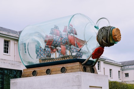 Ship in a Bottle, Greenwichの写真素材