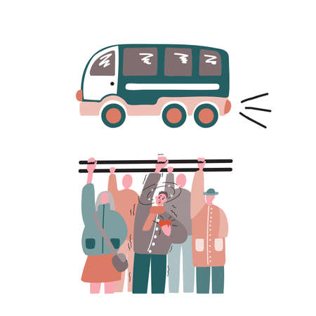 Panic attack. Vector on a white background. Illustration for websites, brochures, magazines.のイラスト素材