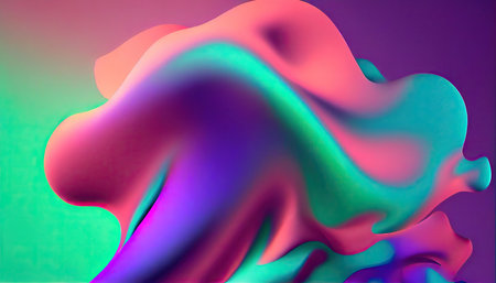 Abstract colorful liquid pink blue background with painted textureの写真素材