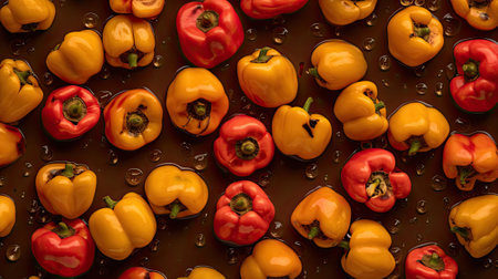 Raw cashew background with water drops. close upの素材