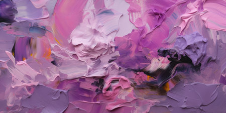 Abstract textured Purple and lilac acrylic oil painting. canvas template background. Macro close up texture brush strokes oil paint background. modern art conceptの素材