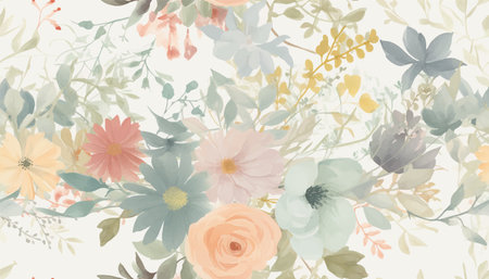 Modern abstract flowers collage pattern. Bright contemporary print. fashionable template for designのイラスト素材